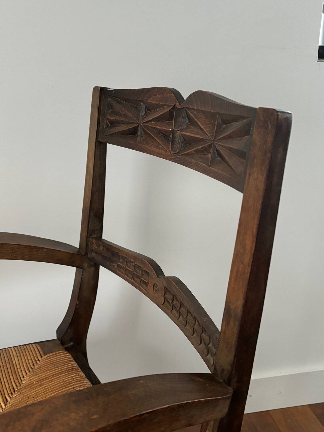 Wooden spool armchair