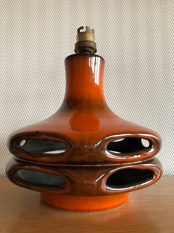 Lampe space age Devil céramique Stein - vintage Germany 70s