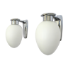 Pair of egg wall lamps