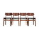 Set of four teak chairs, Danish design, 1960s, production: Denmark