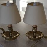2 basement/bedside lamps in bronze