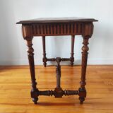 Antique desk table in solid walnut