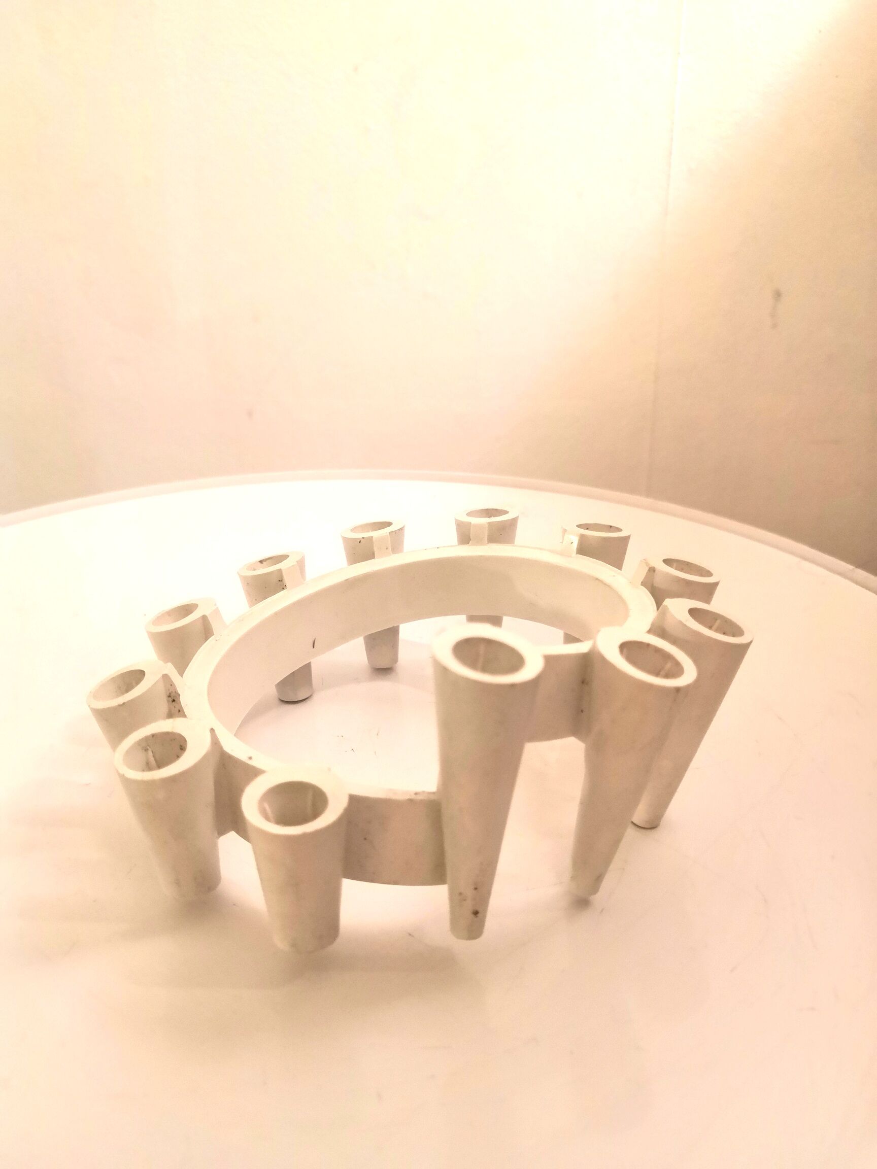 Plastic candle holder 12 candles design 70s