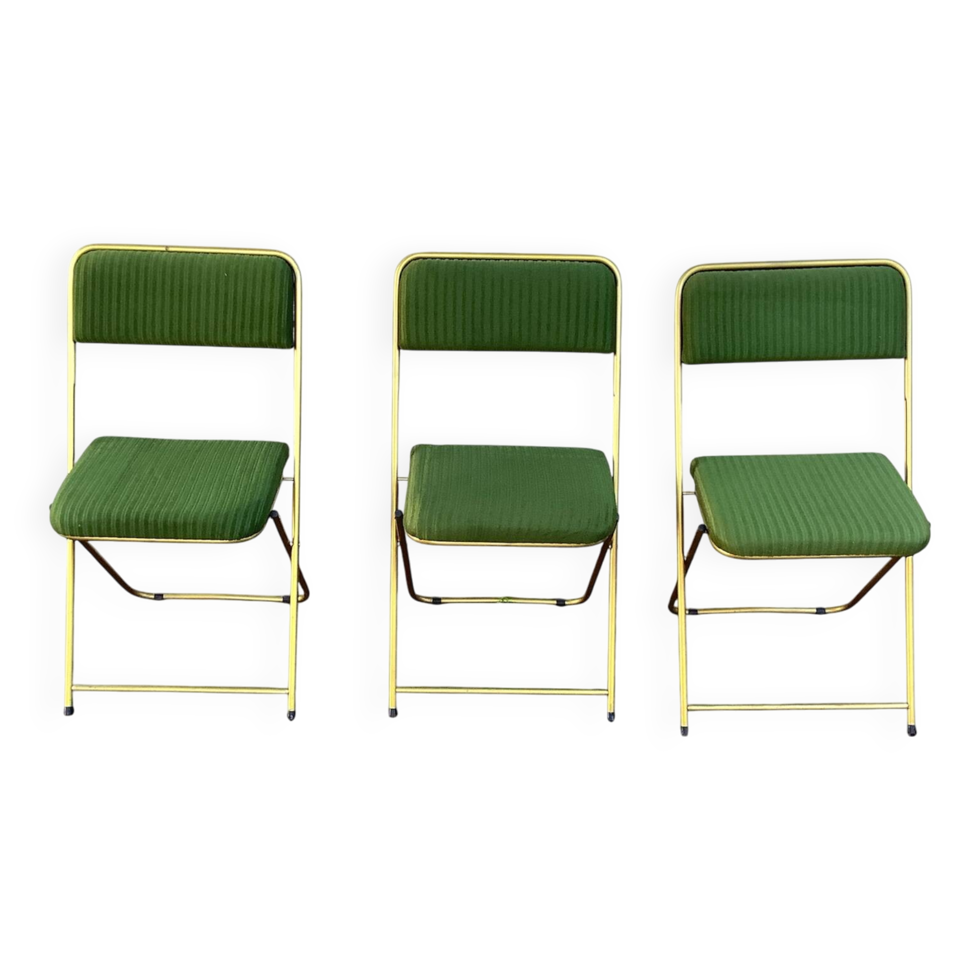 Set of 3 Lafuma 1970 folding chairs