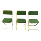 Set of 3 Lafuma 1970 folding chairs
