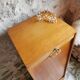 Meuble de bureau vintage, classeur à rideaux 1960