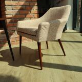 Fauteuil moderne chaise cocktail design du milieu du siècle pois orange 1970 salon rénové fauteuil de salon style scandinave design space age