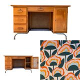 Office schoolmaster 1950 solid oak