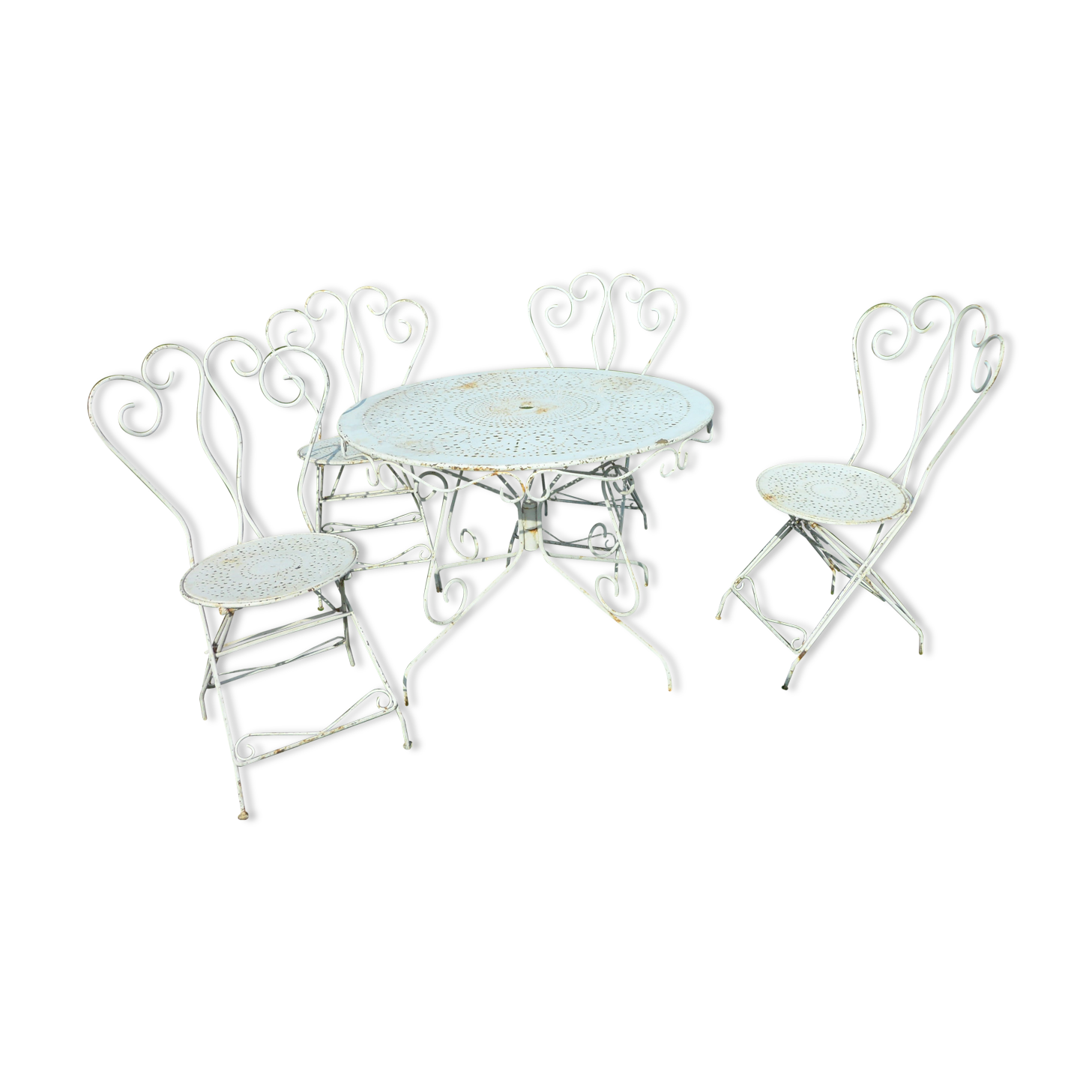 Garden lounge table and 4 chairs