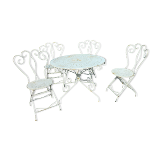 Garden lounge table and 4 chairs