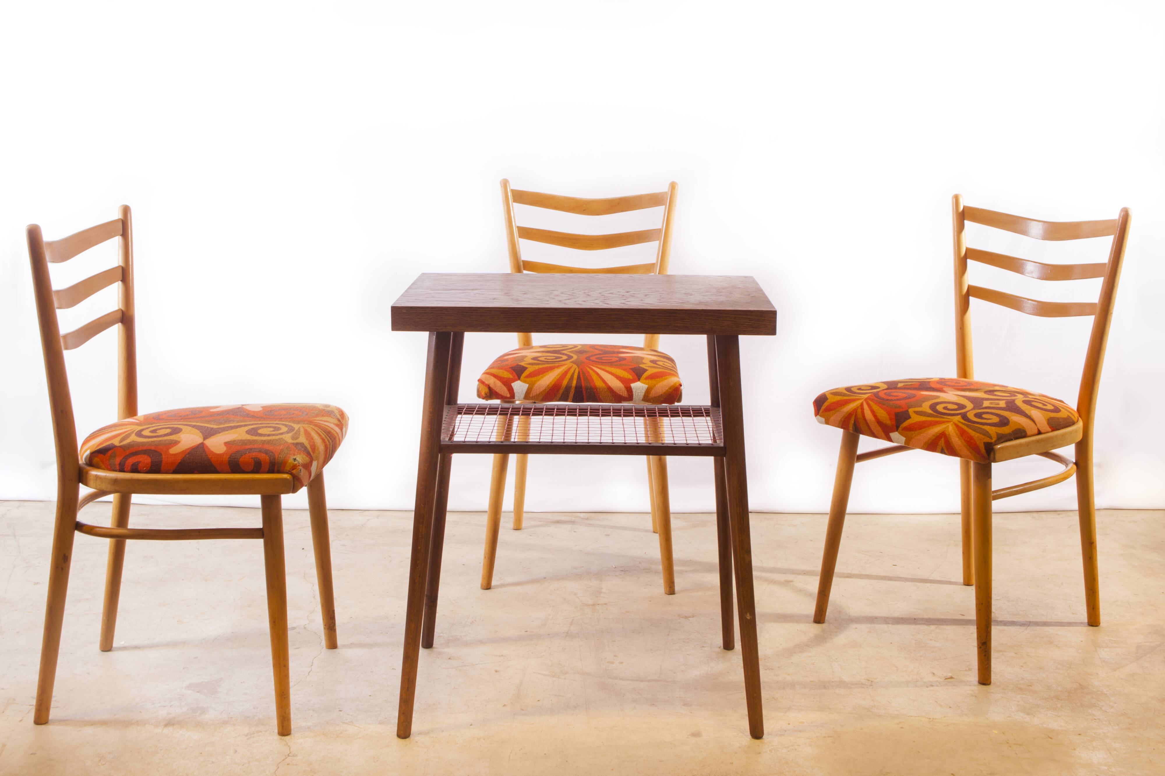 Set of 3 chairs Thonet 1960