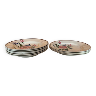 Set of 10 plates Sarreguemines