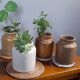 Lot de 3 pots en grès, anciens pots à moutarde