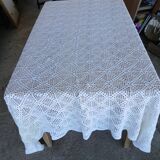 Handmade crochet antique bedspread
