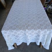 Dessus de lit ancien en crochet fait main