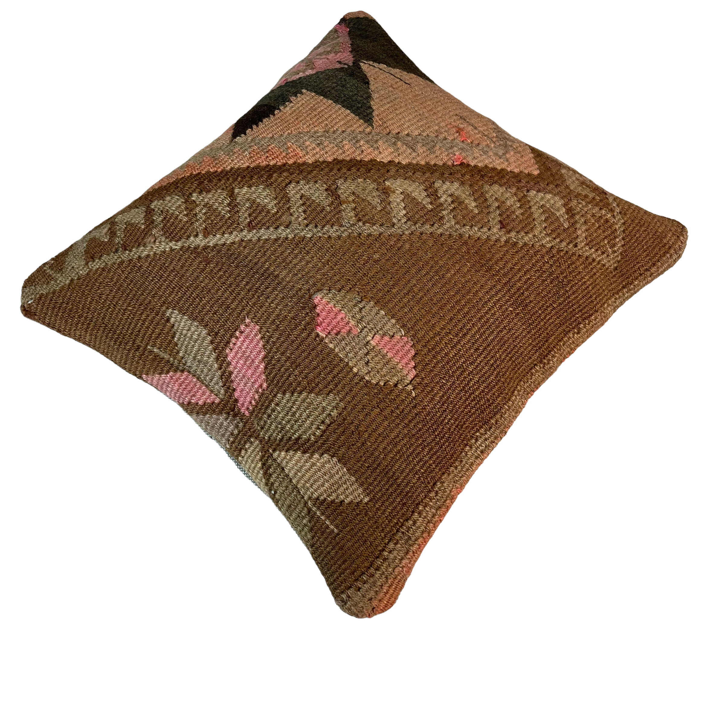 Vintage turkish kilim cushion cover, 40 x 40 cm