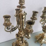 Pair of bronze candlesticks