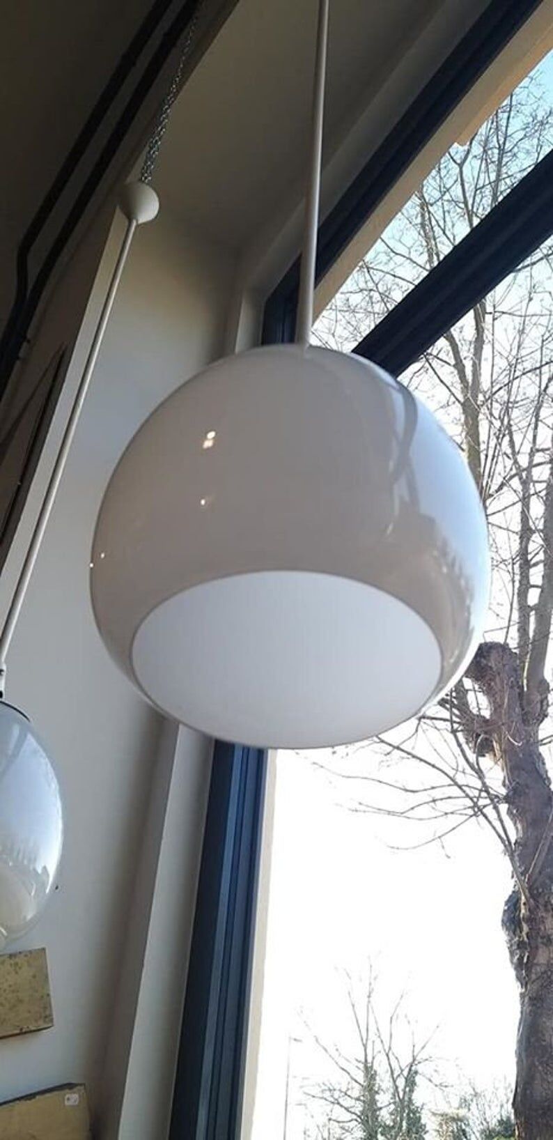 Vintage industrial suspension lamp