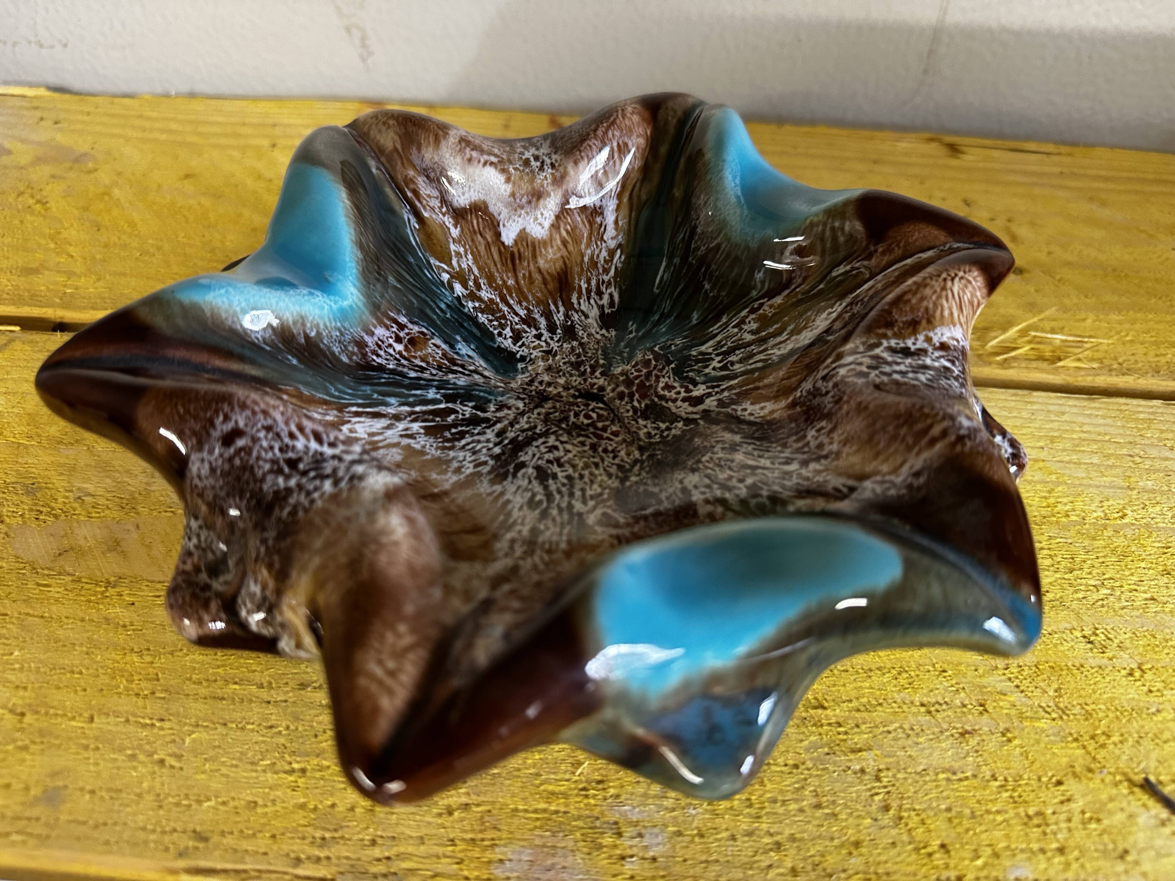 Vintage Vallauris Ceramic Ashtray Pocket Empty D 19 cm