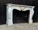 Louis XV style fireplace in white Carrara marble circa 1900