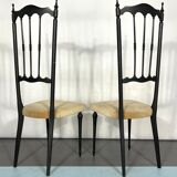 Italian Vintage set of two side Chiavari chairs from 50s