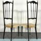 Italian Vintage set of two side Chiavari chairs from 50s