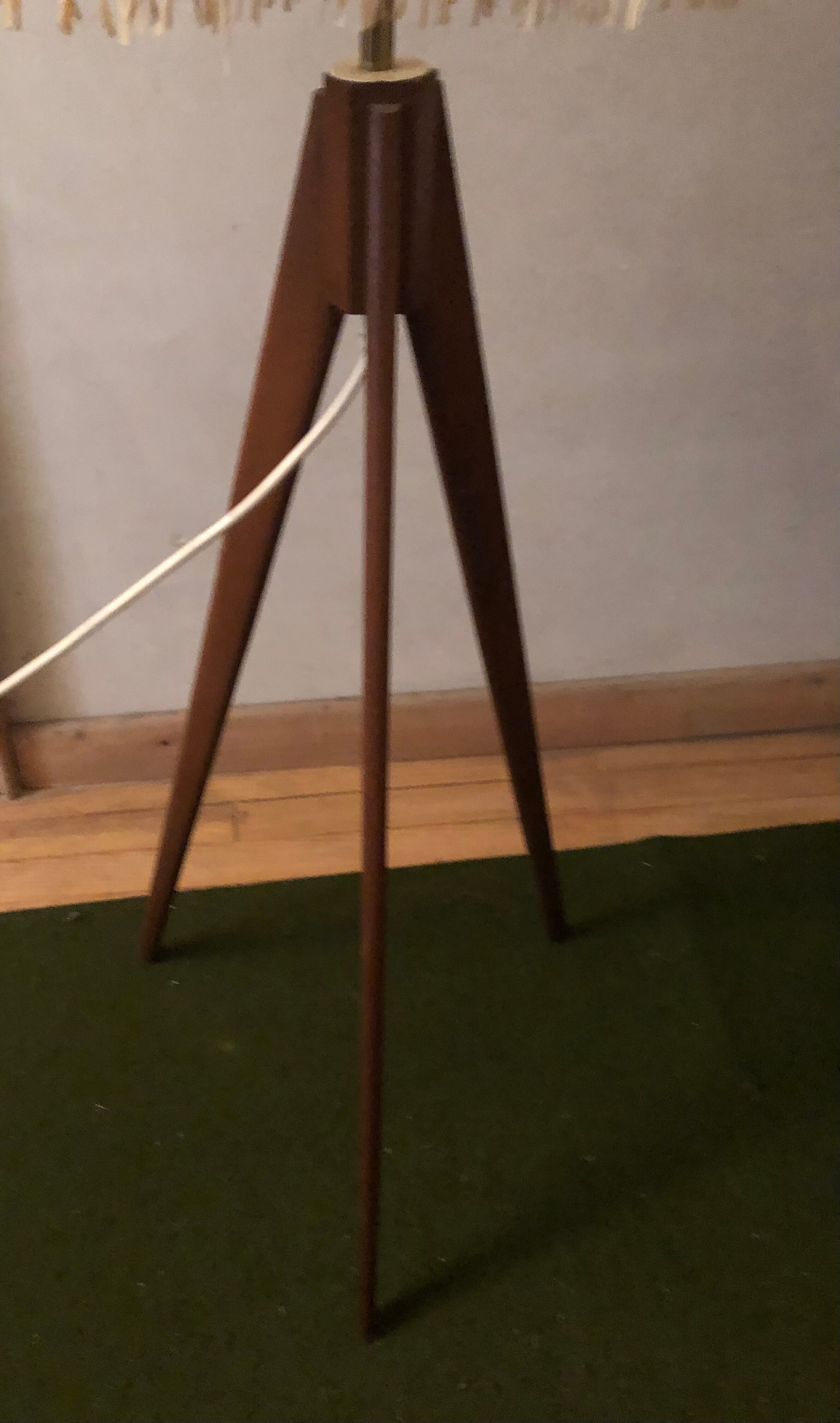 Triplet lamp teak style 60s