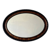 Edwardian Oval Wall Mirror Bevelled Edge
