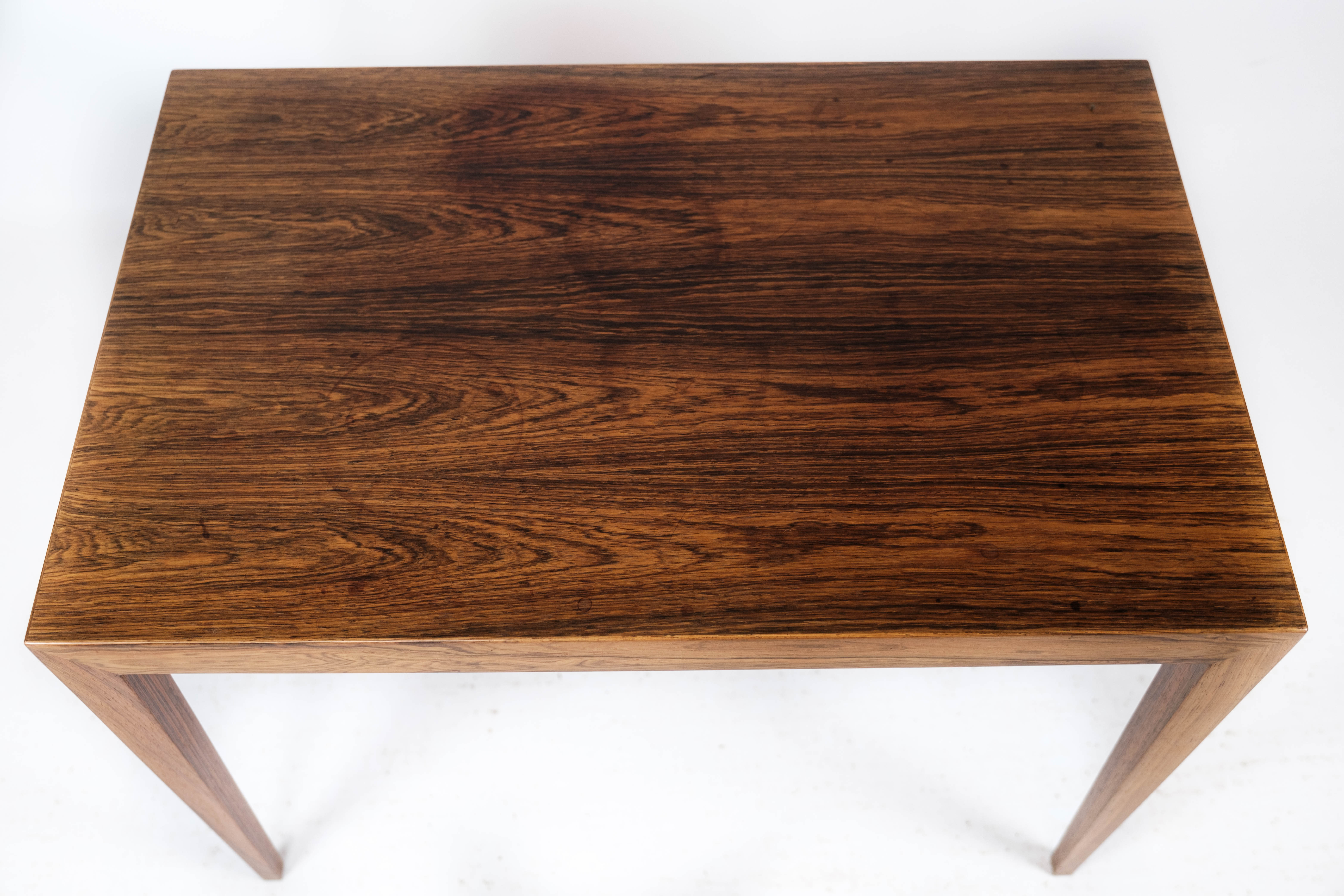 Side table in rosewood designed by Severin Hansen for Haslev Furniture, 1960s