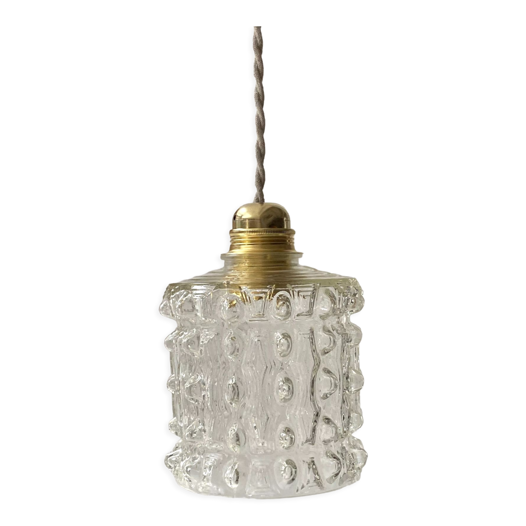 Glass pendant lamp 60s