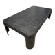 Industrial coffee table in riveted metal from around 1920 – black patina – 145 × 80 cm