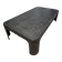 Industrial coffee table in riveted metal from around 1920 – black patina – 145 × 80 cm