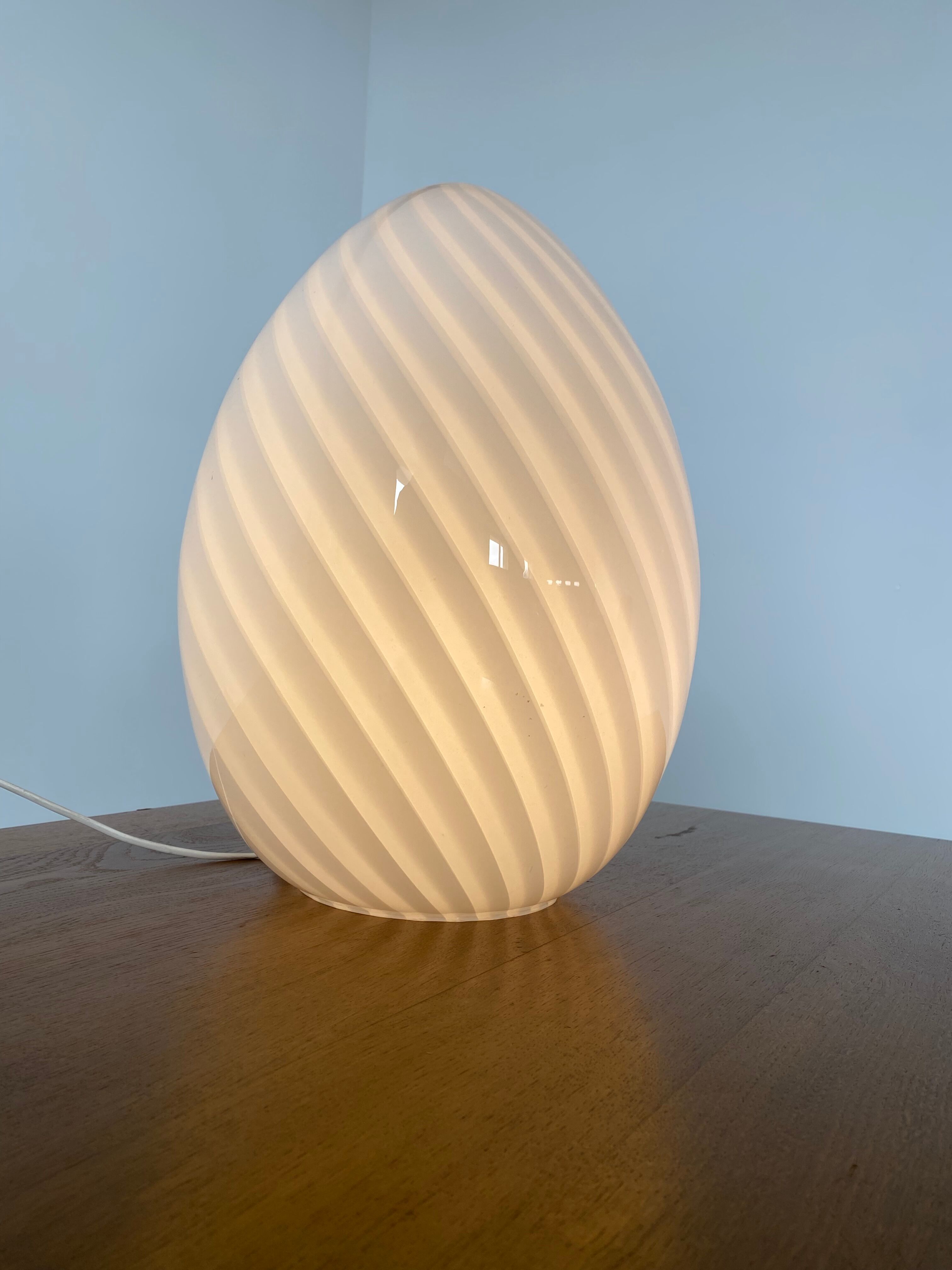 Old egg lamp glass murano vetri eggs vintage 1970