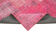 Handwoven oriental overdyed 205 cm x 300 cm pink patchwork carpet
