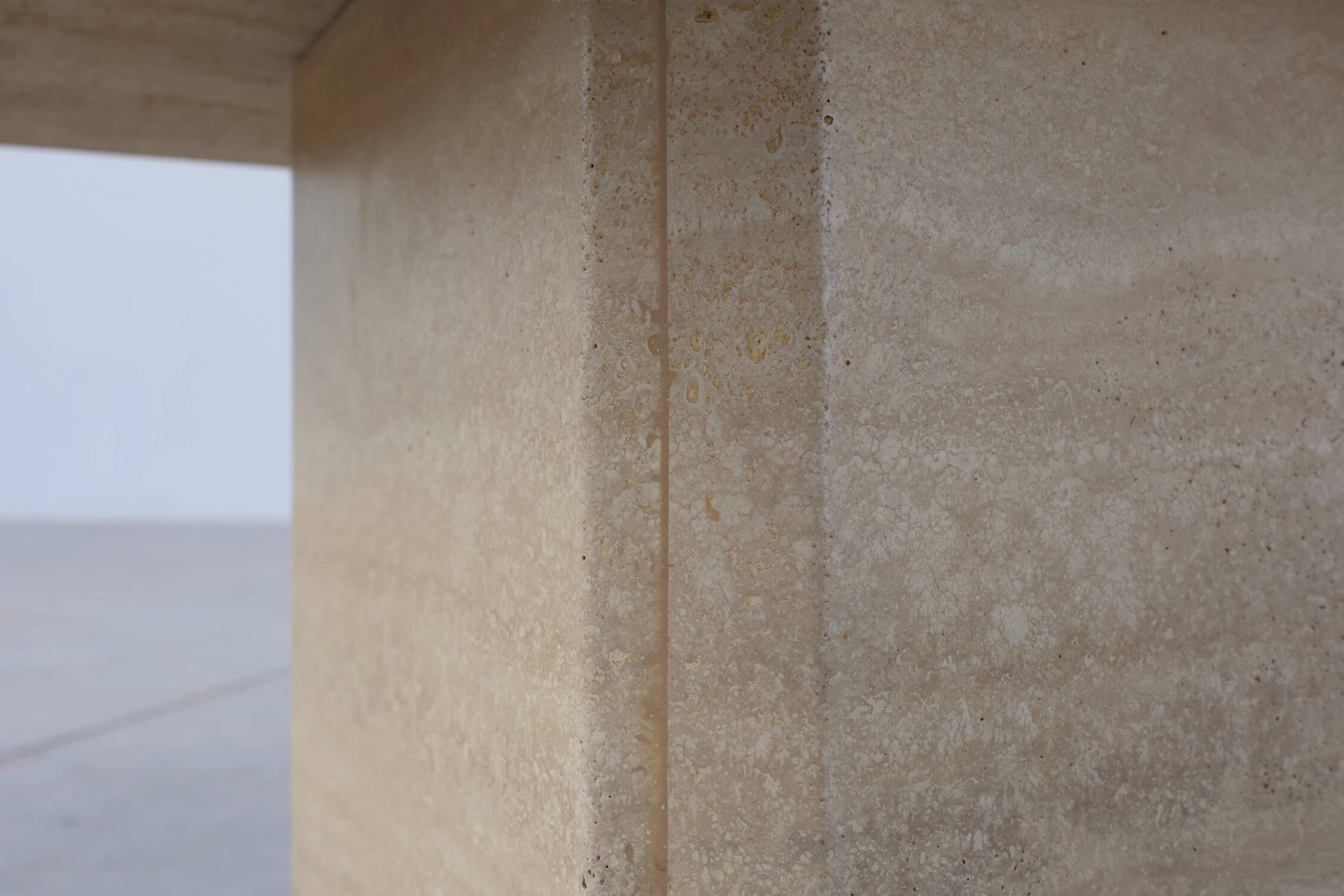 Mid-century square travertine coffee or side table, Italy 1960s