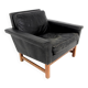 Fauteuil scandinave en cuir, Suède, 1960