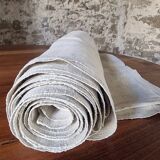 Antique French linen sheet – 19th century hand-woven hemp fabric (250×200 cm)