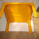 Table basse résine orange circa 1970