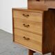Midcentury Alfred Cox Desk In Walnut And Brass.