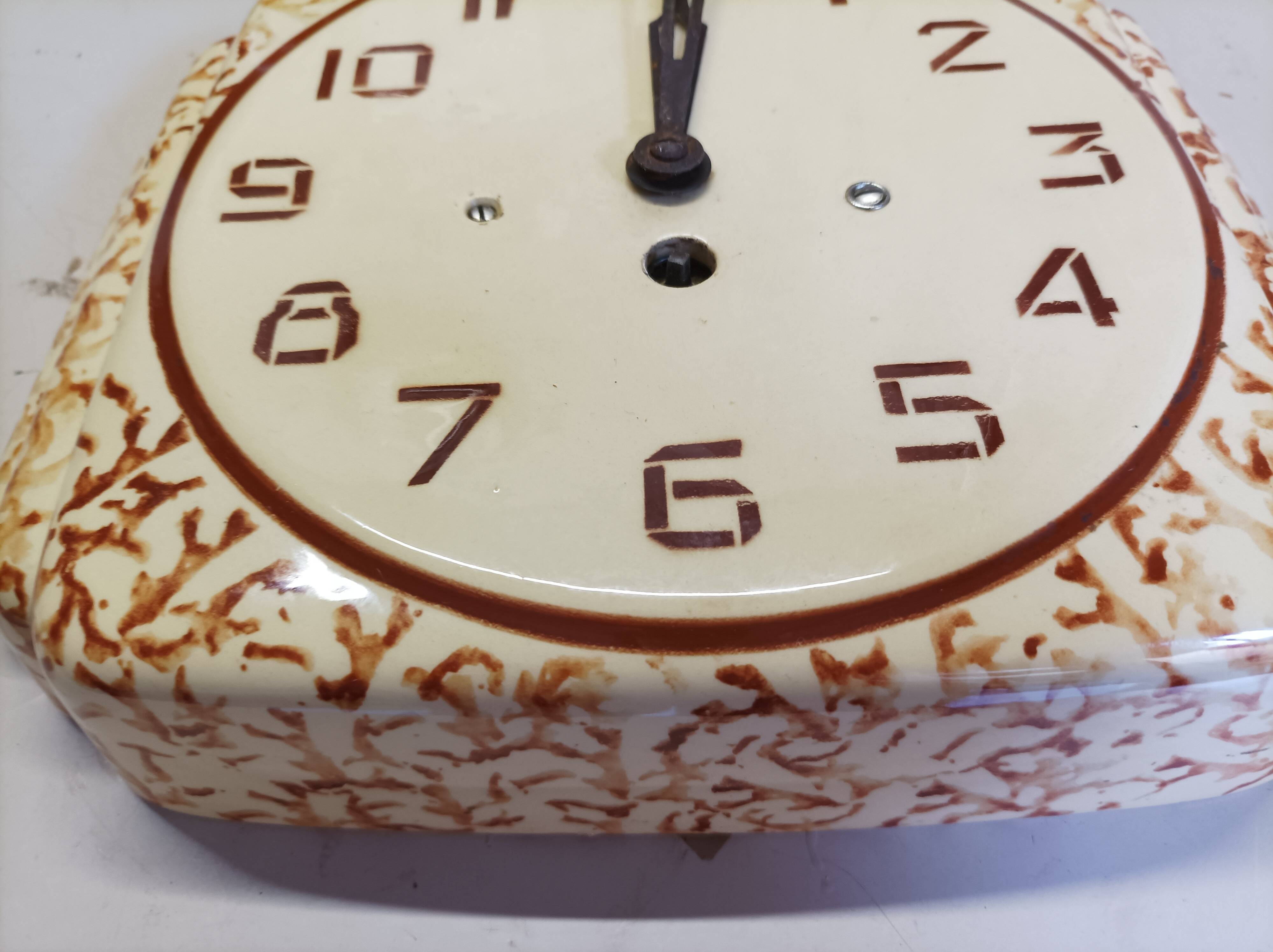 Ceramic wall clock from the 50s/60s Marti France