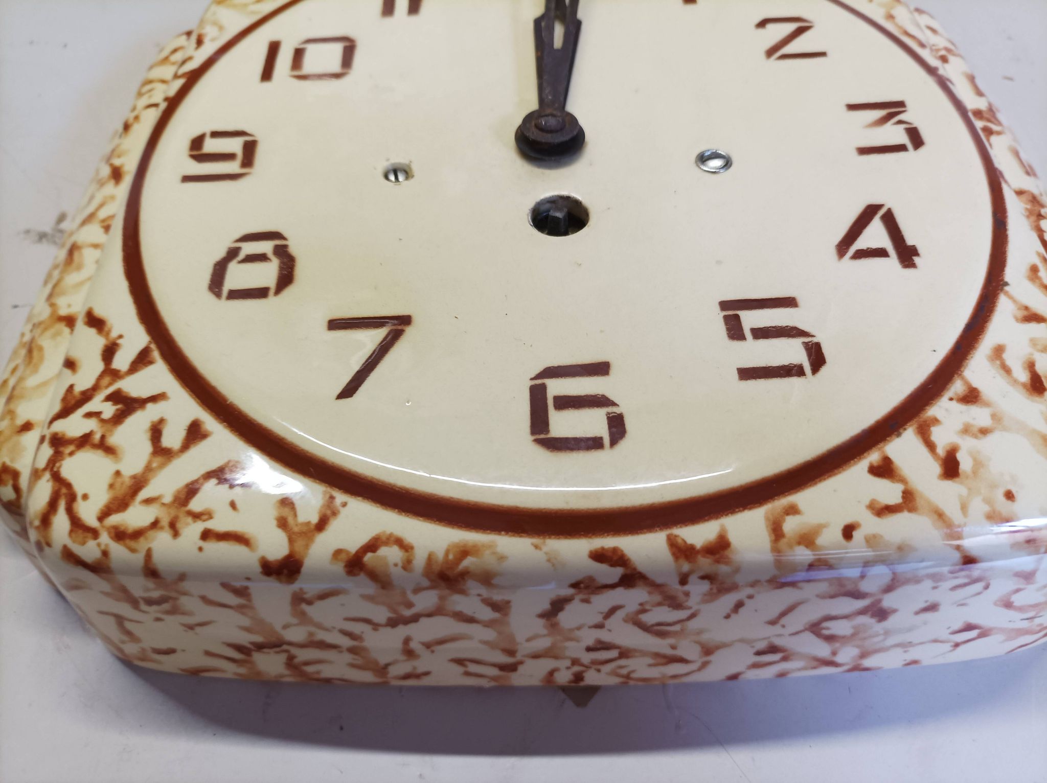 Ceramic wall clock from the 50s/60s Marti France