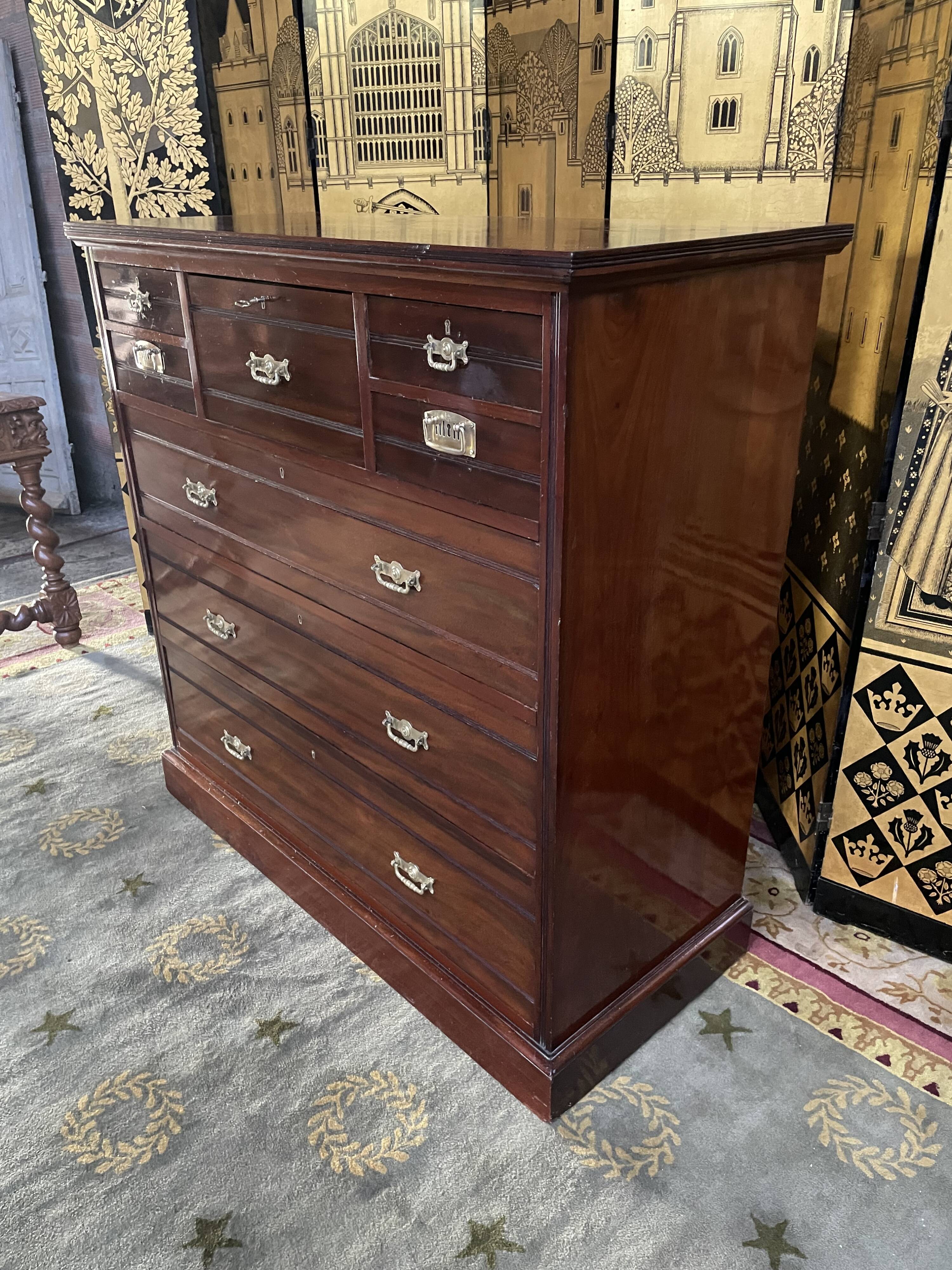 Restored mahogany boat marine chest of drawers