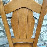 Pair of neo-rustic 60s solid wood chairs
