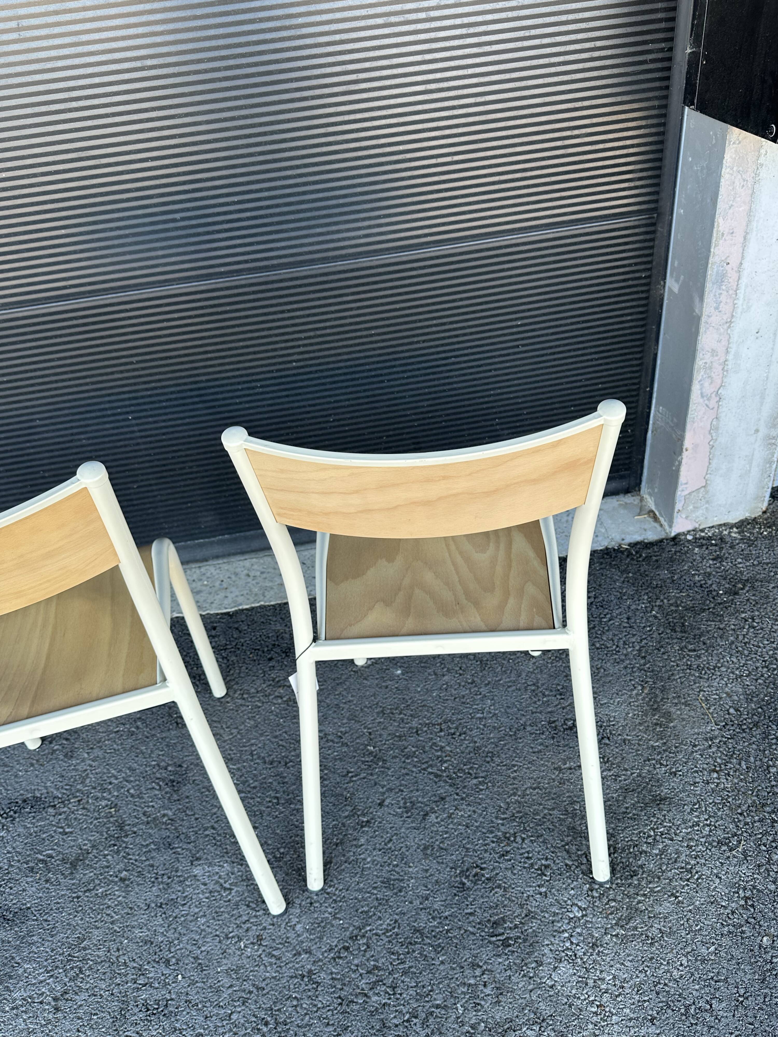 Paire de chaise Mullca 510 version beige et naturel