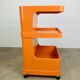 Flair dessert for Prisunic in orange plastic, seventies.