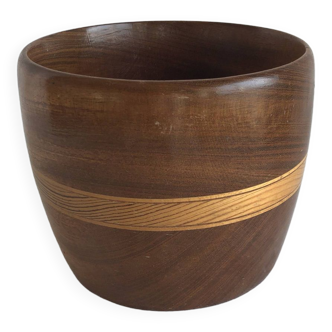 Vintage teak and birch bowl