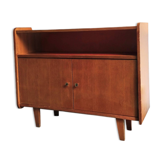 Meuble bas moderniste buffet bibliothèque vitrine  1960 / 70s