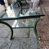 Table basse Pierre Vandel avec deux plateaux verre