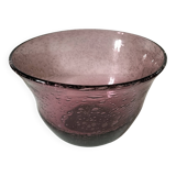 Large Biot style bubble glass salad bowl