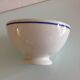 Old white bowl with blue gien porcelain eder